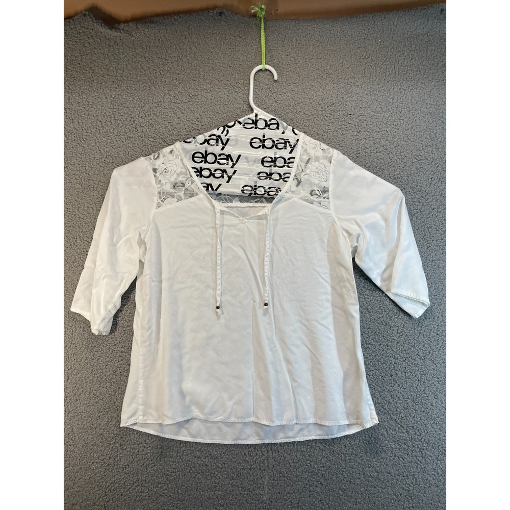 Vangel Shirt Womens XL 3/4 Sleeve Round Neck